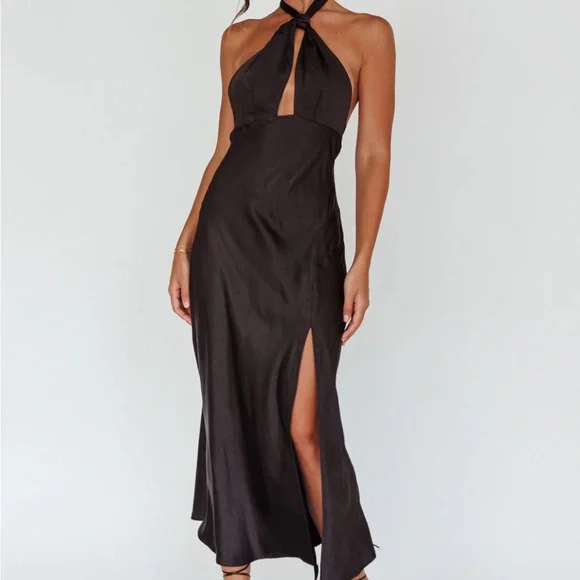 Selfie Leslie | Dresses | Selfie Leslie Halter Neck Open Back Midi Dress |  Poshmark